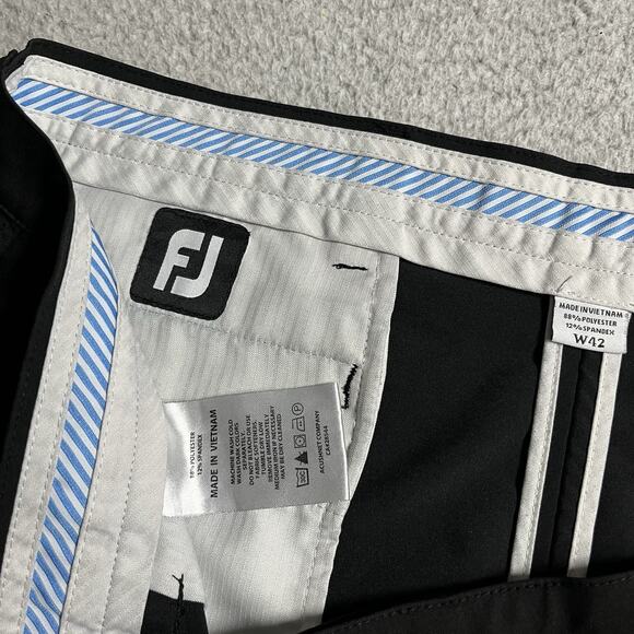 Footjoy Shorts Mens 42 Black Performance Golf FJ Chino Pockets Stretch - Picture 4 of 11